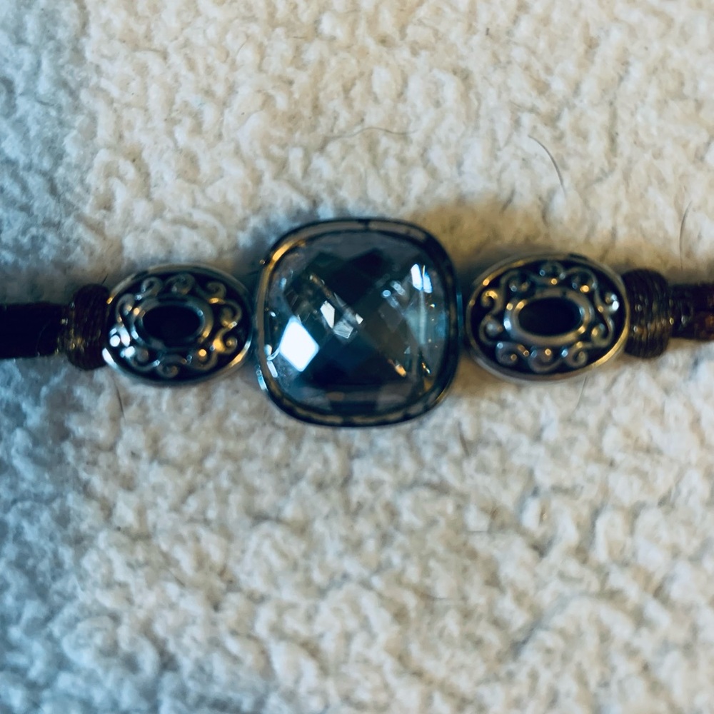 Bohemian Silver and Crystal Filigree Bracelet